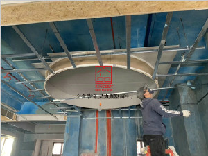 大者257平米中式風格裝修施工現(xiàn)場