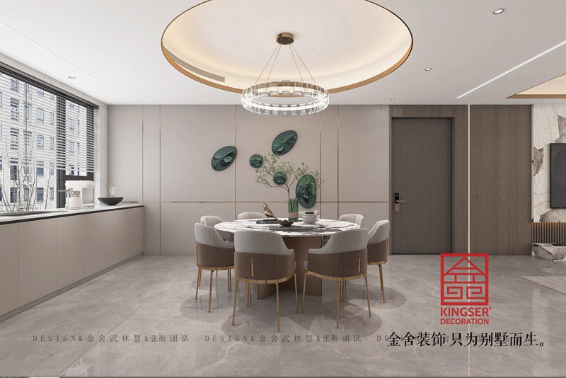 盛邦九號院現(xiàn)代風格餐廳裝修設(shè)計