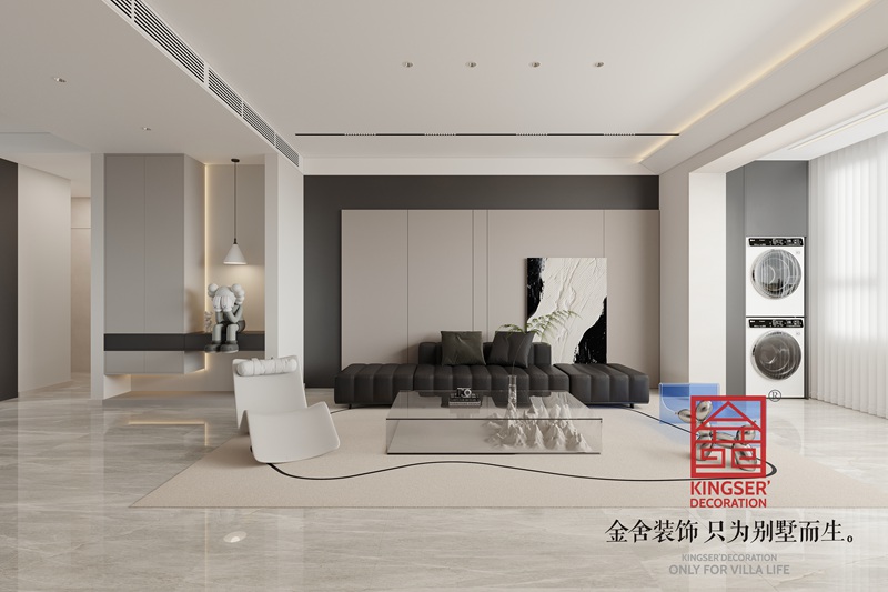 盛邦九號院輕奢風格客廳裝修設(shè)計